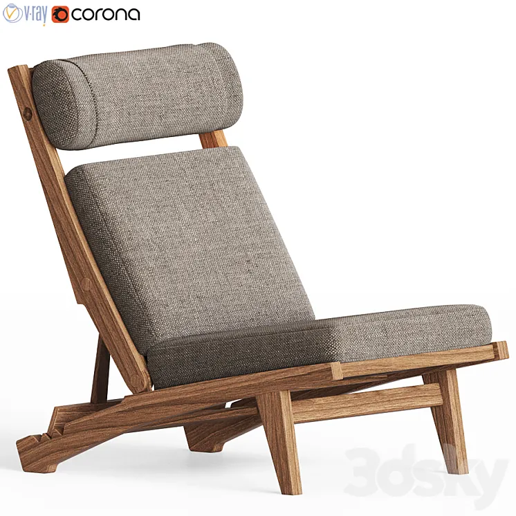 Low Lounge Chair by Hans J. Wegner 3DS Max