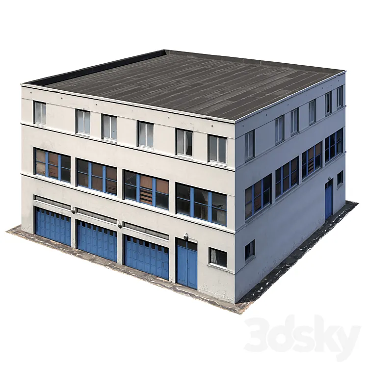 Low poly building 8K texture 3DS Max