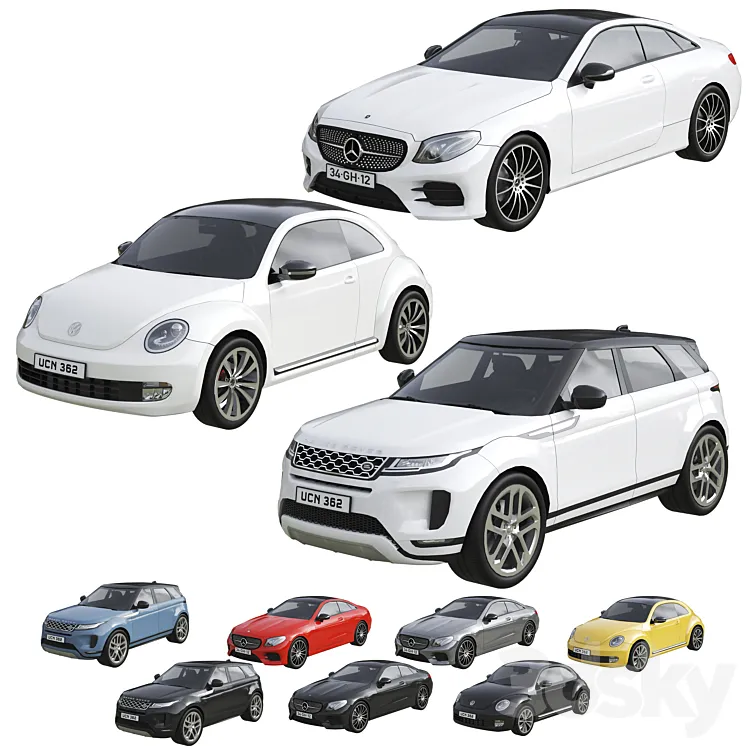 Low Poly Cars Set 3DS Max