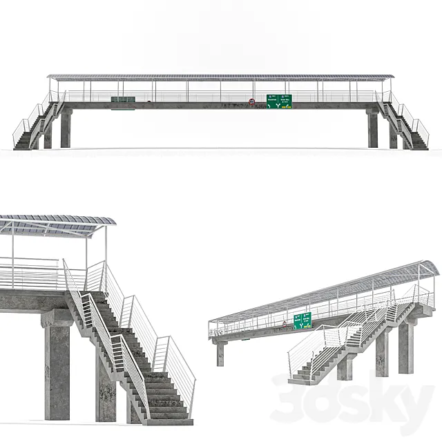 Lowpoly Pedestrian Bridge 3ds Max