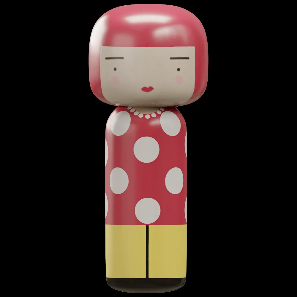 Lucie Kaas  – Wooden doll Kokoeshi 3ds Max
