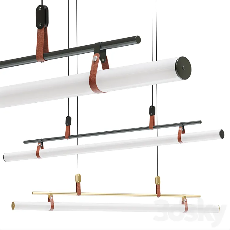 Lucien Tube Chandelier Decorlyn 3DS Max