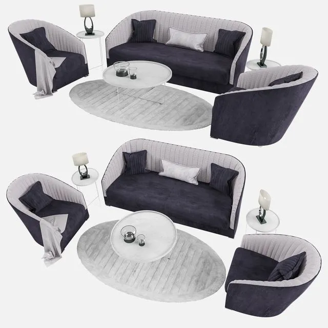 Lucilla Armchair and Sofa 3dsMax Model