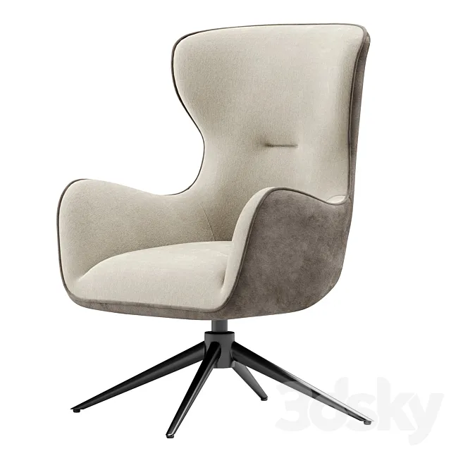 Lucille lounge chair 3ds Max