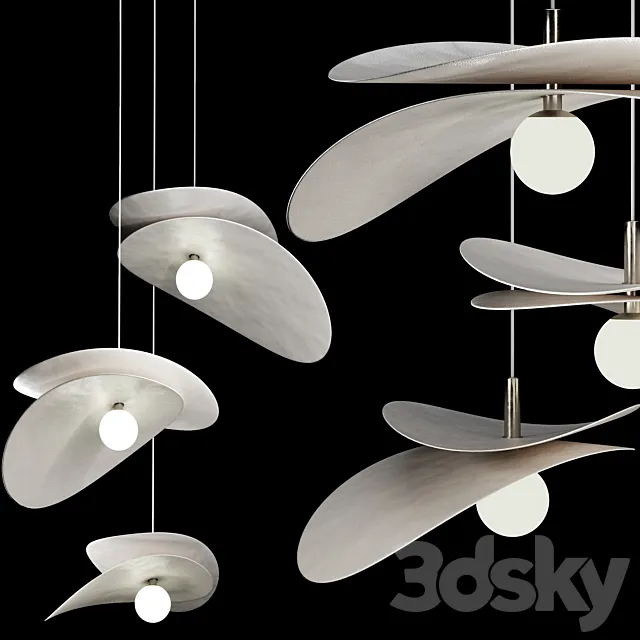 Luciole Ceramic Pendant Light by La Vie 3DS Max Model