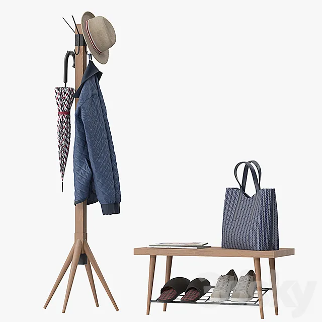 Lucy Coat Rack 3ds Max