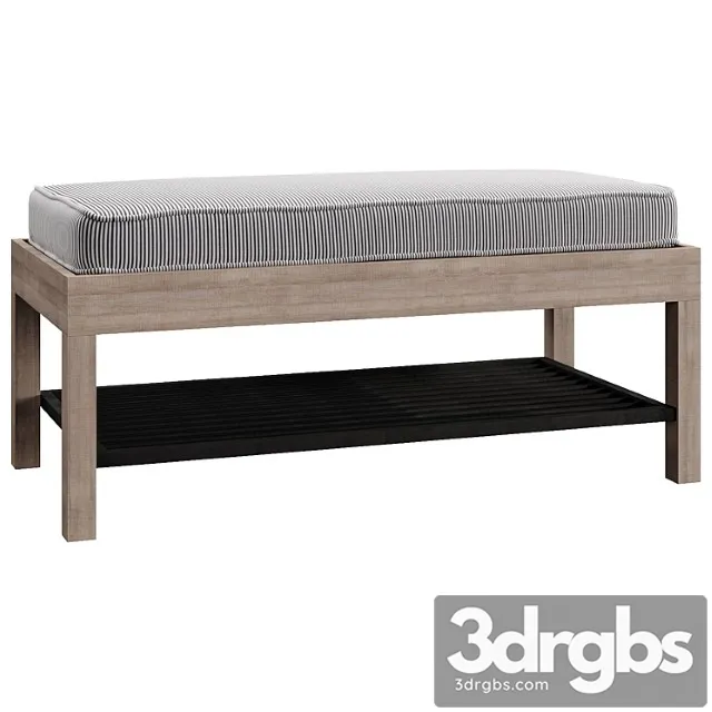 Lucy mango wood & steel storage bench