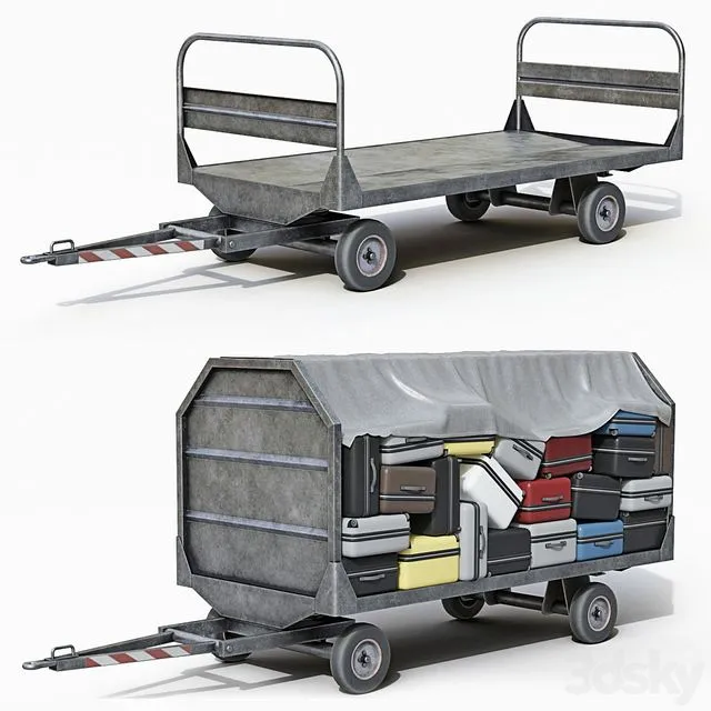 Luggage trolley 3dsMax Model