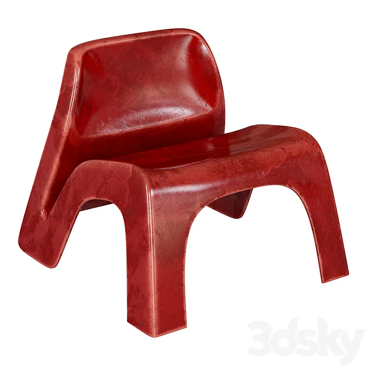 Luigi Colani – Fiberglass lounge chair 3DS Max Model