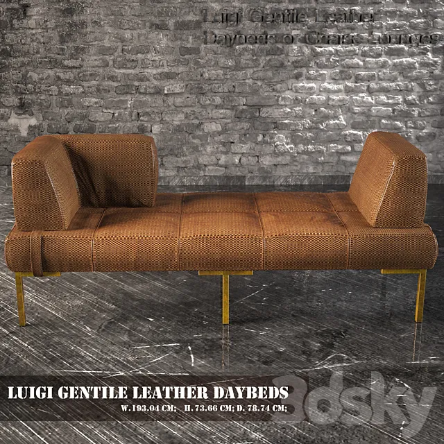 Luigi Gentile Leather Daybeds 3DSMax File