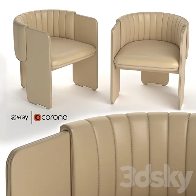 Luigi Massoni Armchair for Poltrona Frau 3DS Max Model