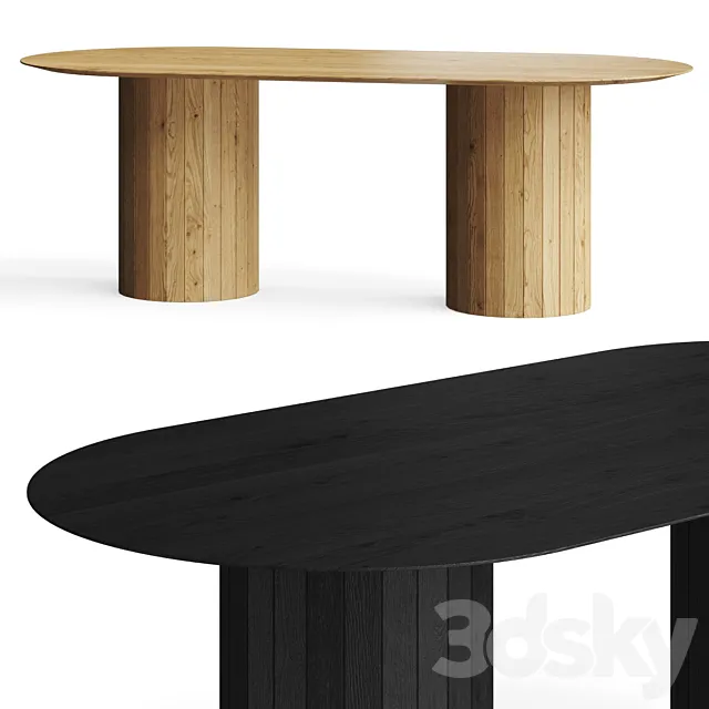 Lulu and Georgia Benedict Oval Dining Table 3DS Max Model