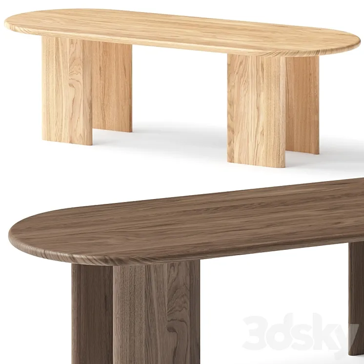 Lulu and Georgia Nausica Oval Dining Table 3DS Max Model