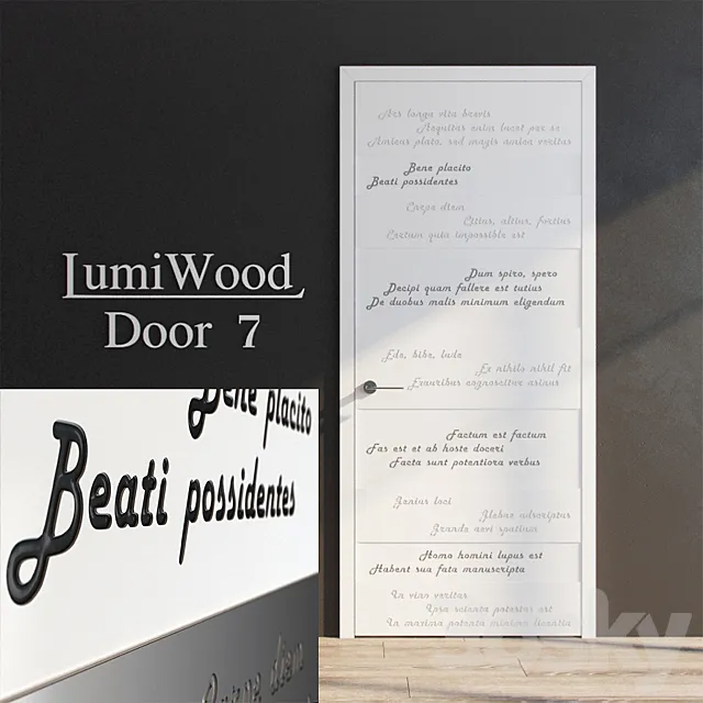 Lumi Wood Door 7 3DSMax File