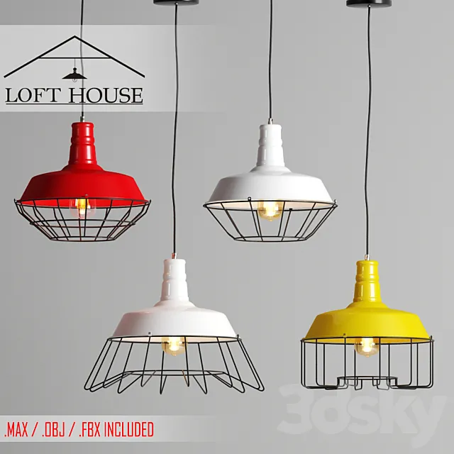 Luminaire suspension LOFT HOUSEP-63_1 P-63_2 P-63_3 P-63_4 3ds Max