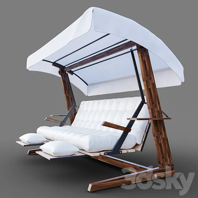 Luna 2600 Luxury Garden Swing Chair 3ds Max