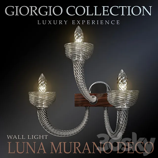 Luna Murano Deco Wall Light 3DSMax File