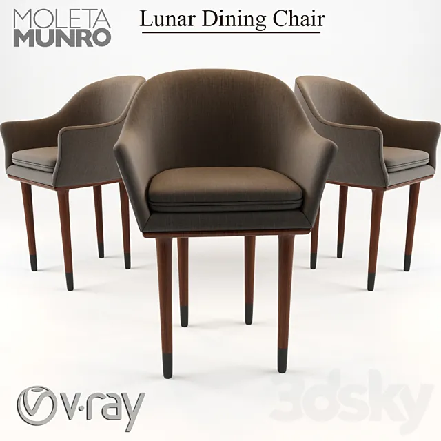 Lunar Dining Chair 3ds Max