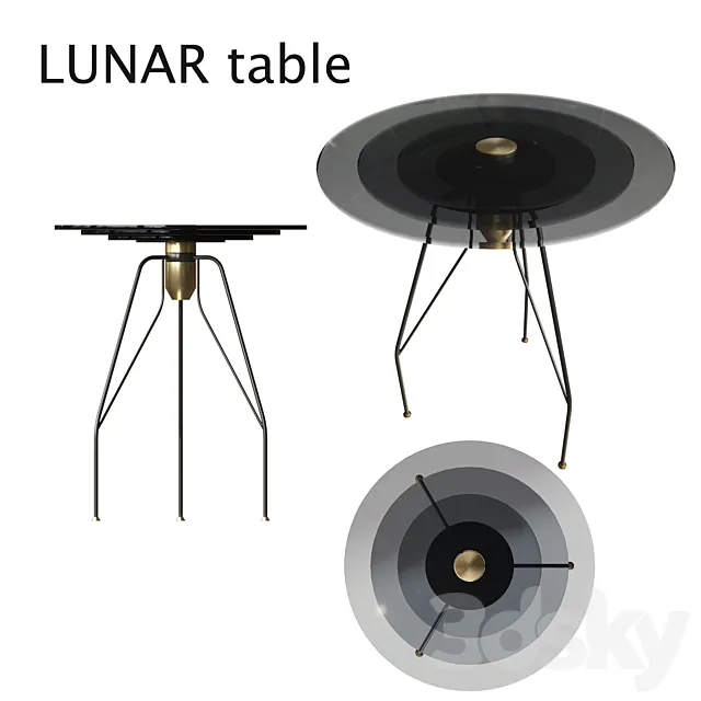 Lunar Table 3DS Max Model