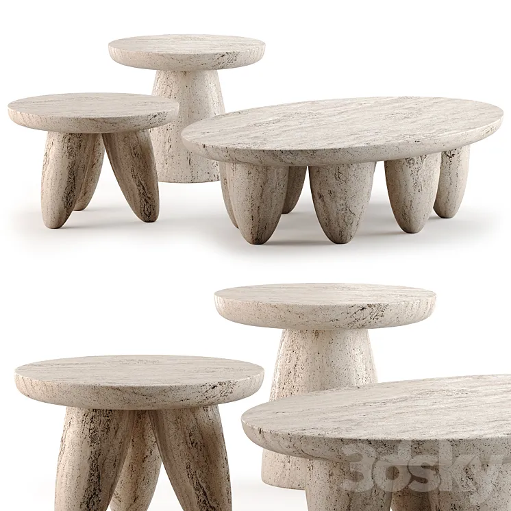 Lunarys Coffee Tables by Hommes 3DS Max Model