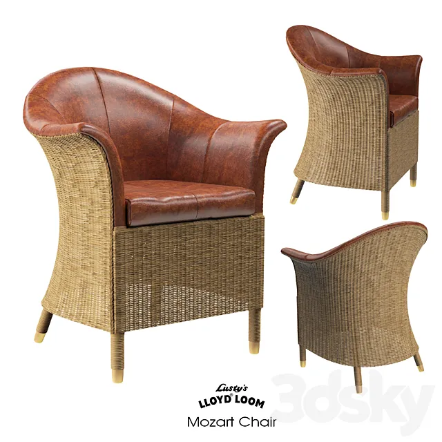 Lusty’s lloyd loom Mozart Chair 3ds Max