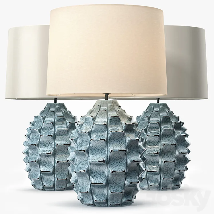 LuxDeco Bayern Table Lamp – Turquoise Base 3DS Max