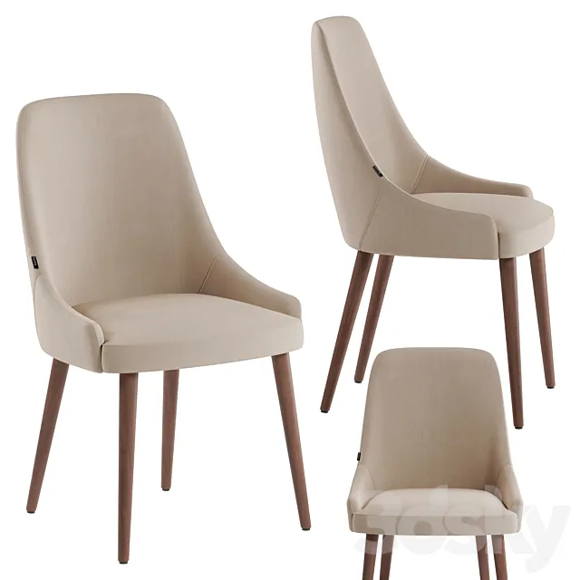 Luxdeco torre adima side chair 3DS Max Model