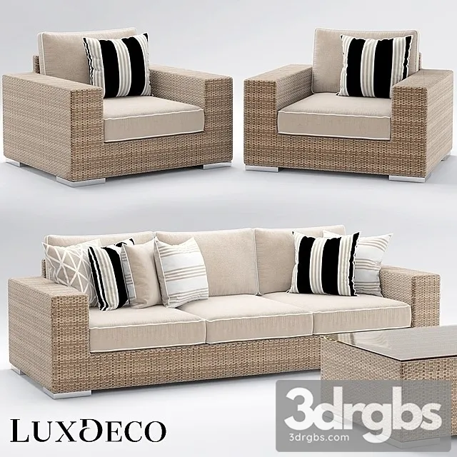 Luxdecor Rattan Outdoor Sofa 3dsmax Download
