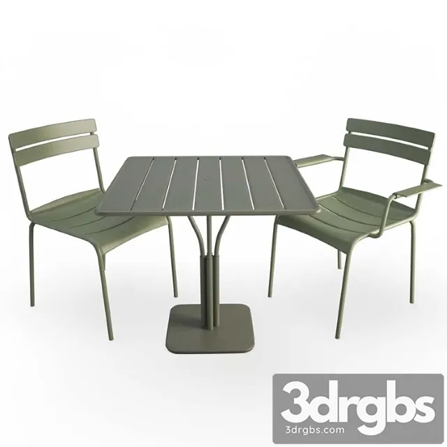 Luxembourg metallic table and chairs 2 3dsmax Download