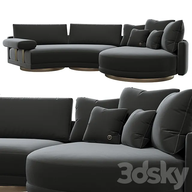 luxence jet sectional sofa 3DSMax File