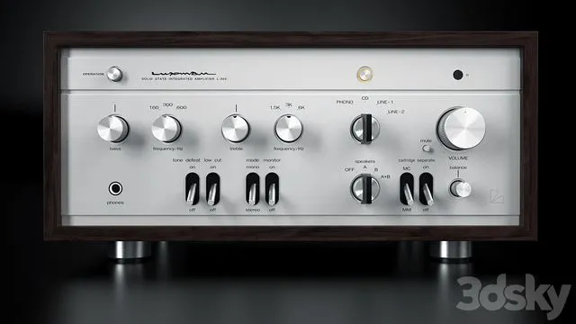 Luxman L-305 Hybrid Tube Preamplifier 3dsMax Model
