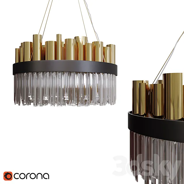 Luxurious Stainless Steel Nordic Chandelier 3DSMax File