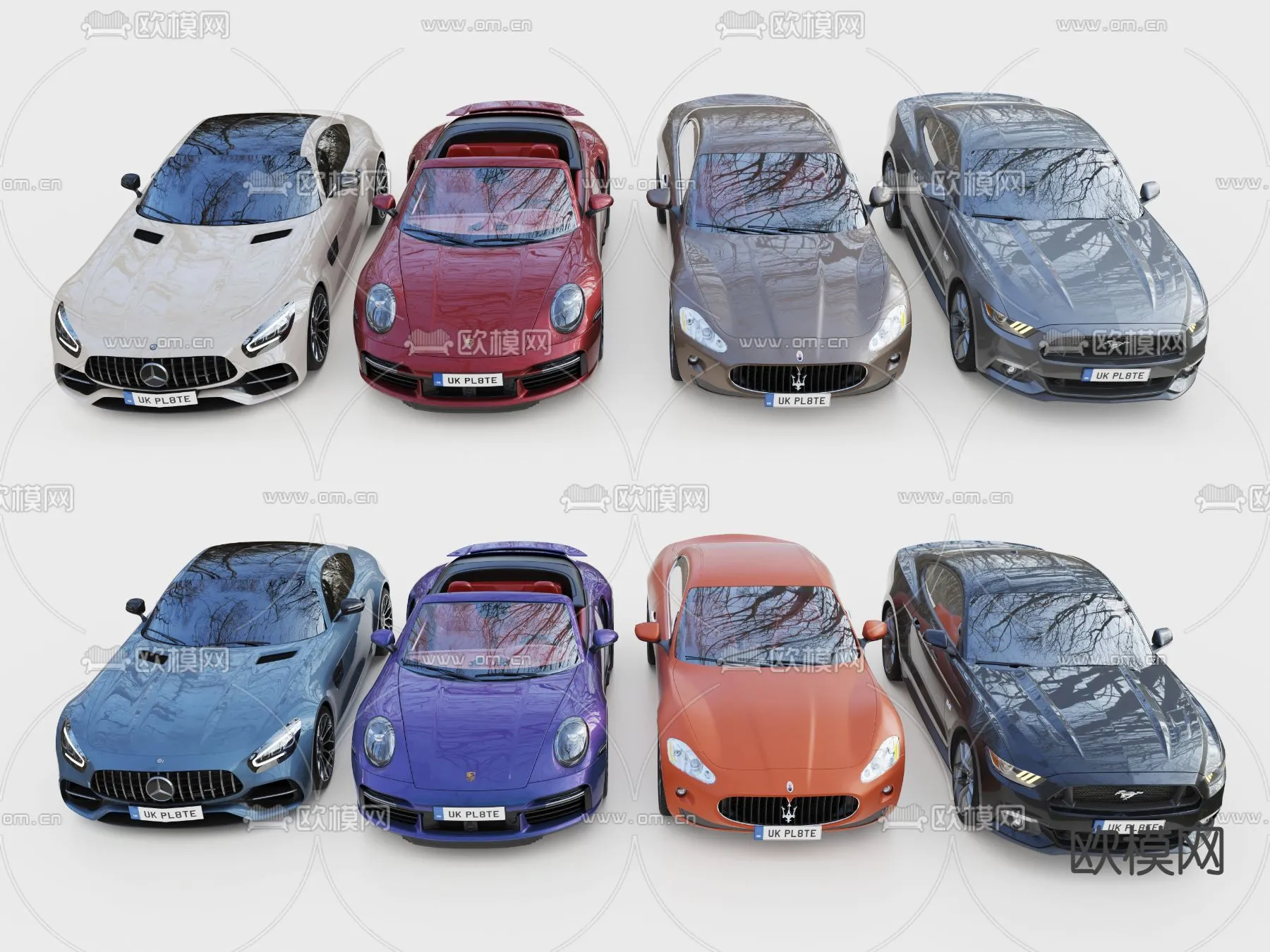 Luxury and Sport Car 3D Models – Transports – 027 – VRAY Render