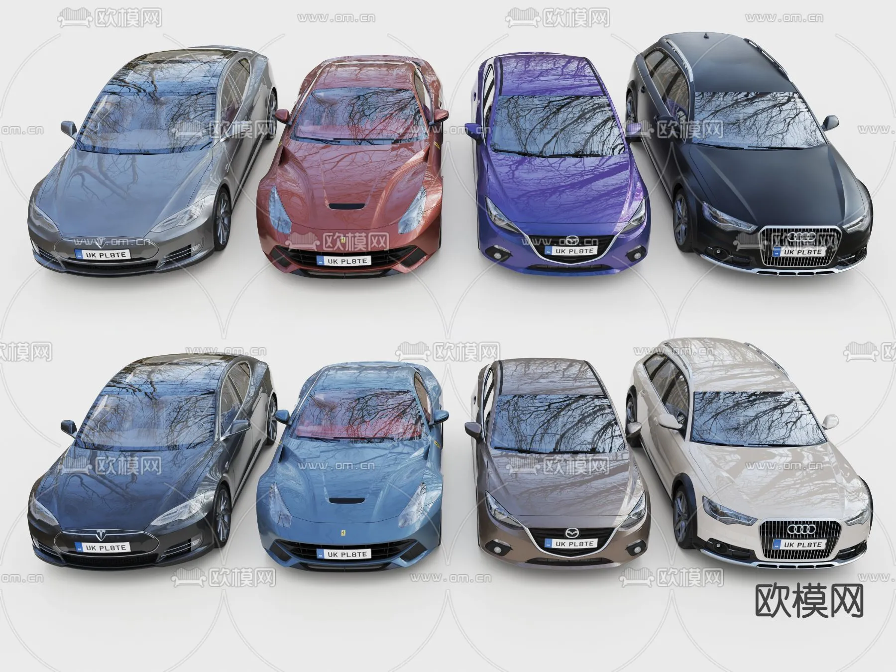 Luxury and Sport Car 3D Models – Transports – 028 – VRAY Render