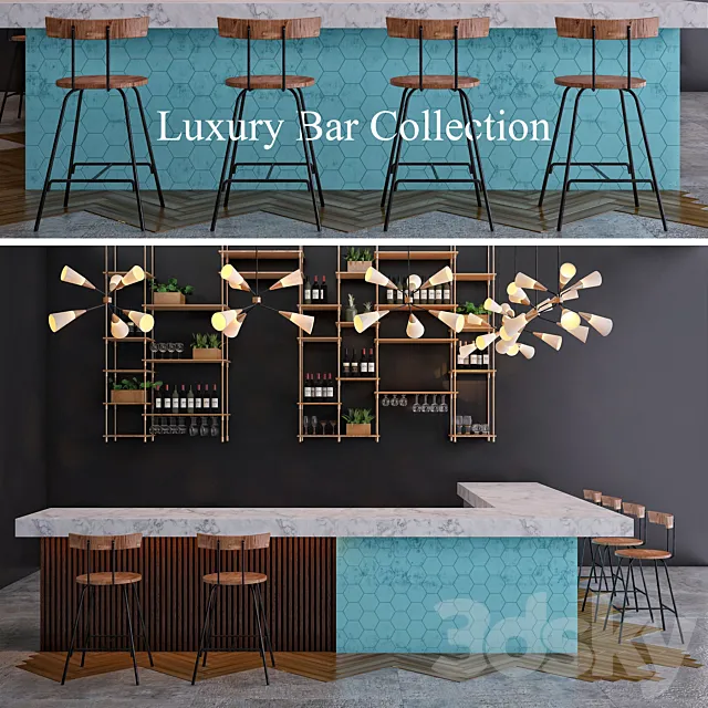 Luxury Bar Collection 3DS Max Model