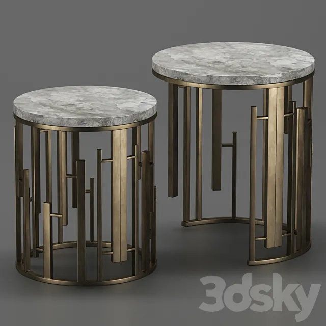 Luxury coffee table circle 3DSMax File