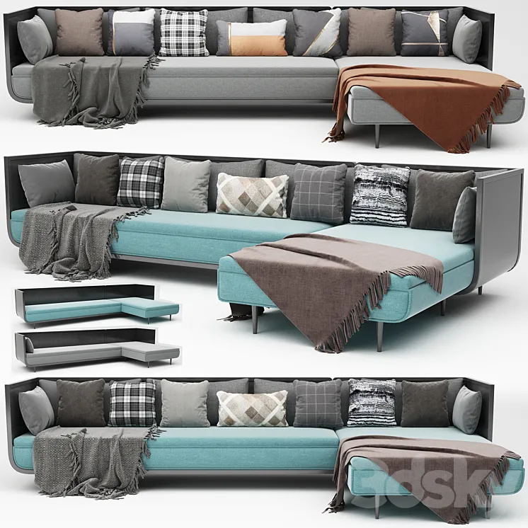 LUXURY CORNER SOFA 3DS Max
