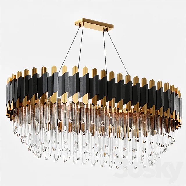 Luxury Crystal Chandelier Modern SuspensionLuxury Crystal Chandelier Modern Suspension 3DS Max Model
