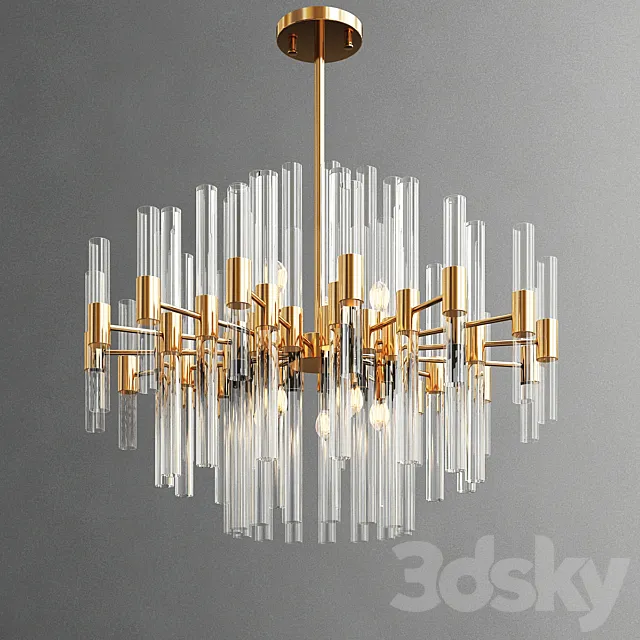 Luxury Crystal Glass Tubes 3DS Max Model