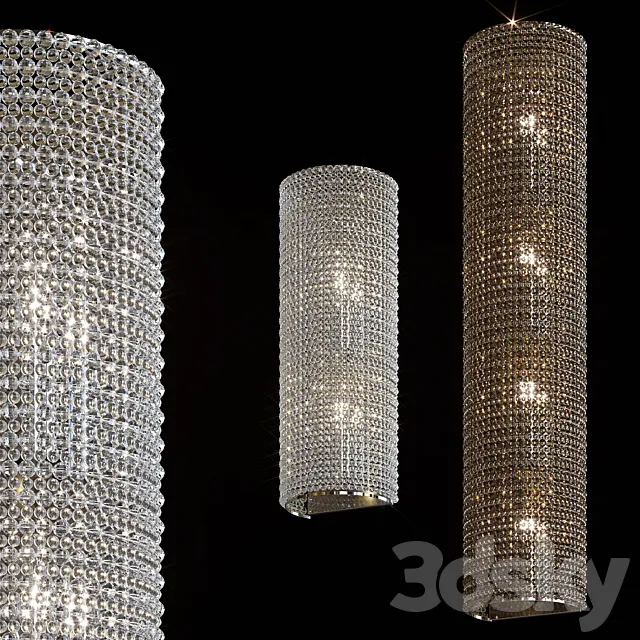 Luxury Crystal Wall Lamp 3ds Max