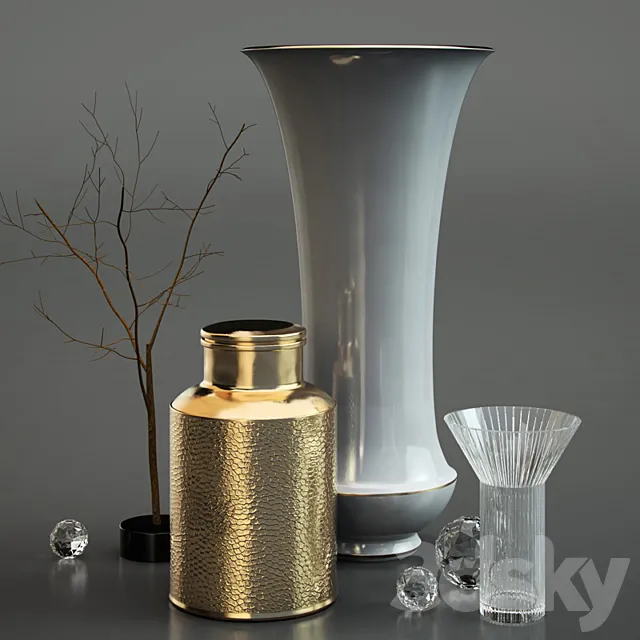 Luxury Deco Vases 3DSMax File