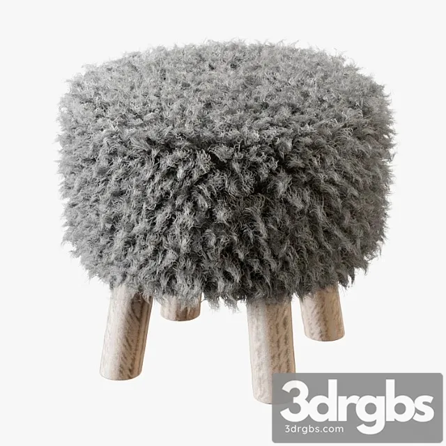 Luxury gotland sheepskin stool 2 3dsmax Download