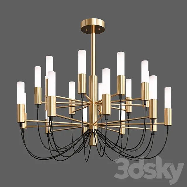 Luxury Luster Gold G9 Led Chandelier 3ds Max