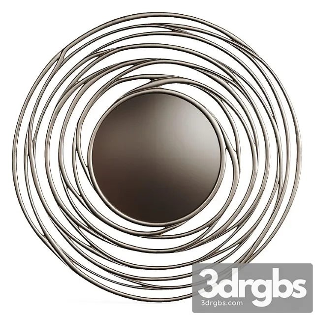 Luxury mirror round metal 0056 gold