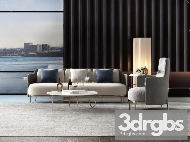 Luxury Moderm Set Livingroom 3dsmax Download