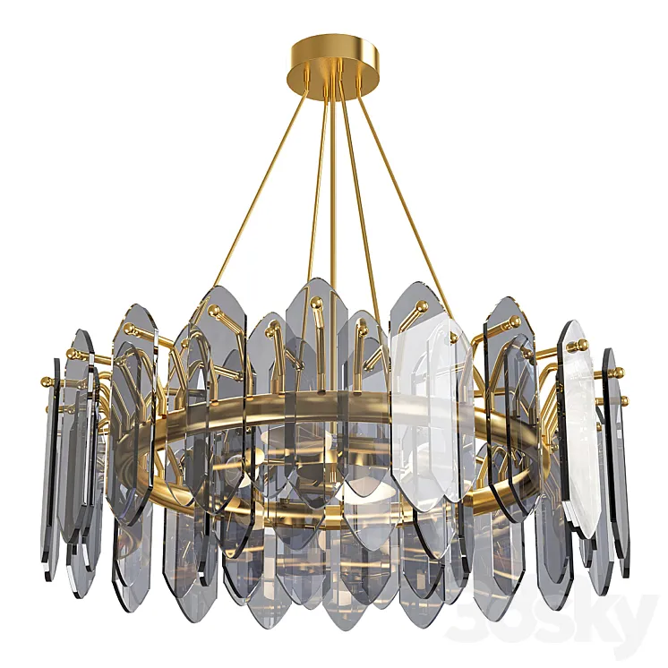 luxury & modern blurry crystal designer chandelier. code 3DS Max
