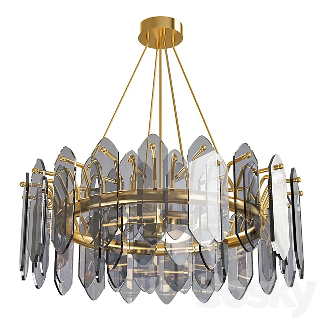 luxury & modern blurry crystal designer chandelier. code 3DSMax File