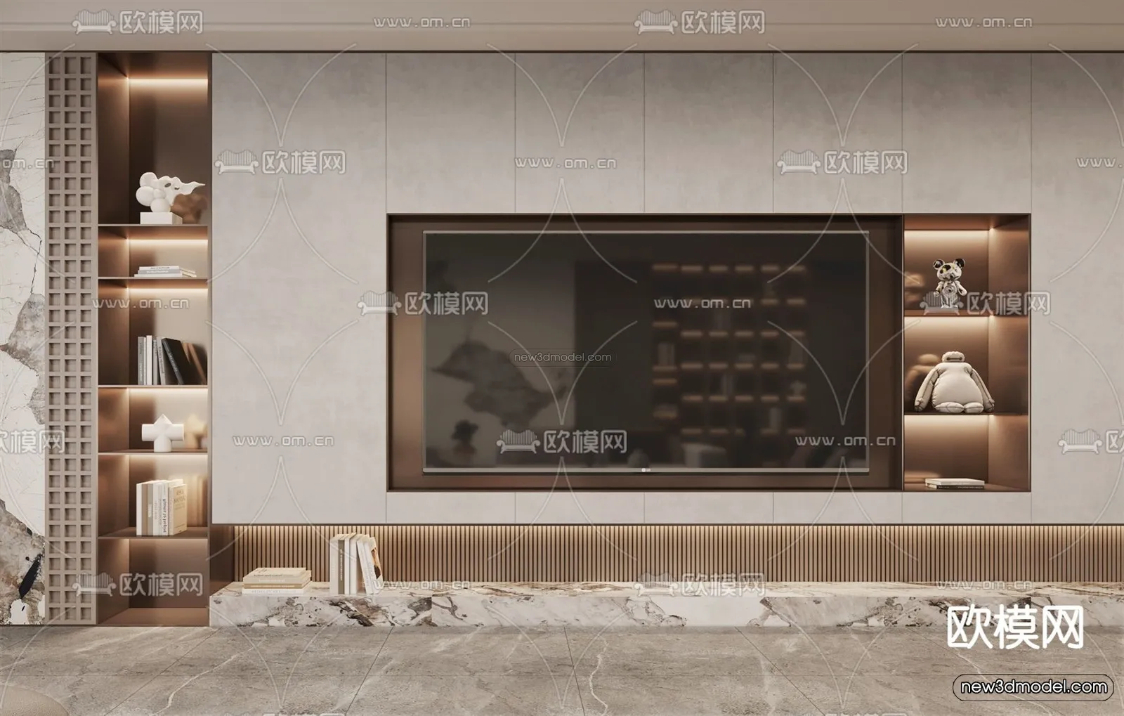 Luxury Style Interior 3D Blocks – Living Room 3D Model – 032 – VRAY