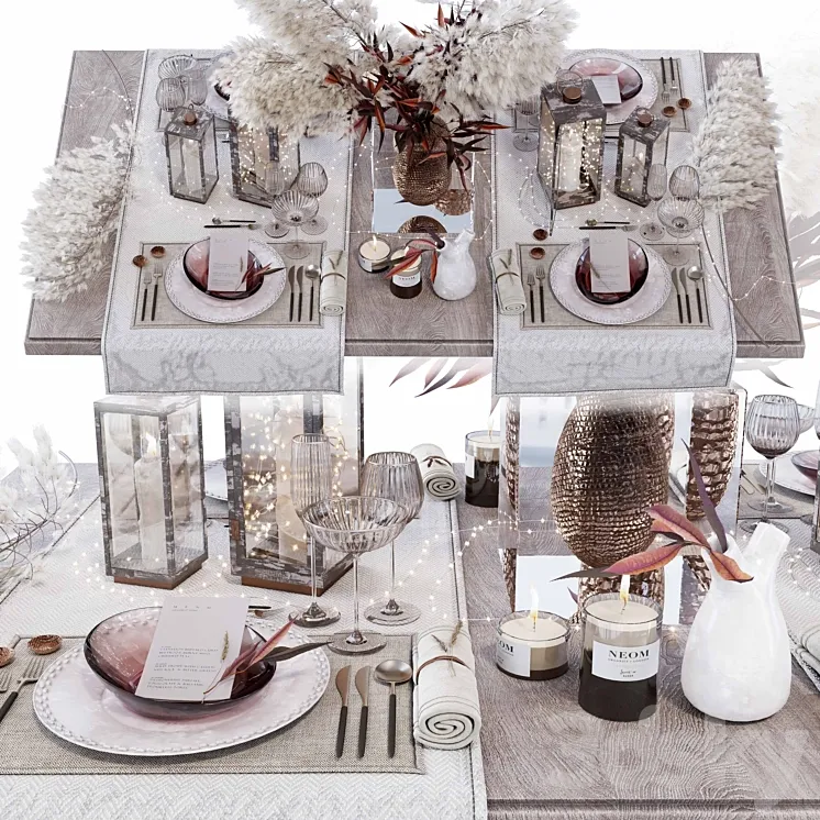 Luxury table setting B 3DS Max