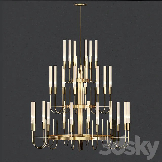 Luxxu Gala Suspension Chandelier 3ds Max